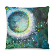 Crystal Moon Artsy THROW PILLOW green