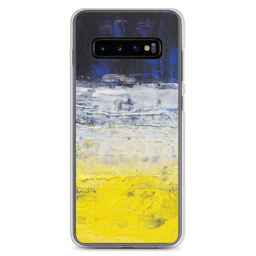Samsung PHONE CASE Edgy Blue Yellow White Abstract