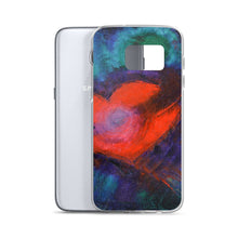 Red Heart Samsung Galaxy PHONE CASE Art Blue Red