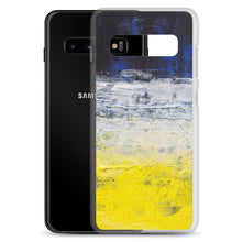Samsung PHONE CASE Edgy Blue Yellow White Abstract
