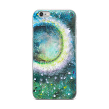 Beautiful Moon IPHONE CASE Green Art Painting