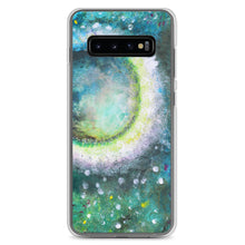 PHONE CASE Cover with Moon for Galaxy - Green Abstract Artsy