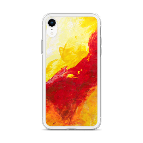 IPHONE CASE Yellow Red Abstract Art for Apple Phones