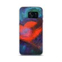 Red Heart Samsung Galaxy PHONE CASE Art Blue Red