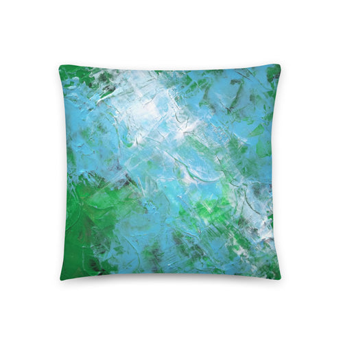 Light Blue-Green Modern Abstract THROW PILLOW