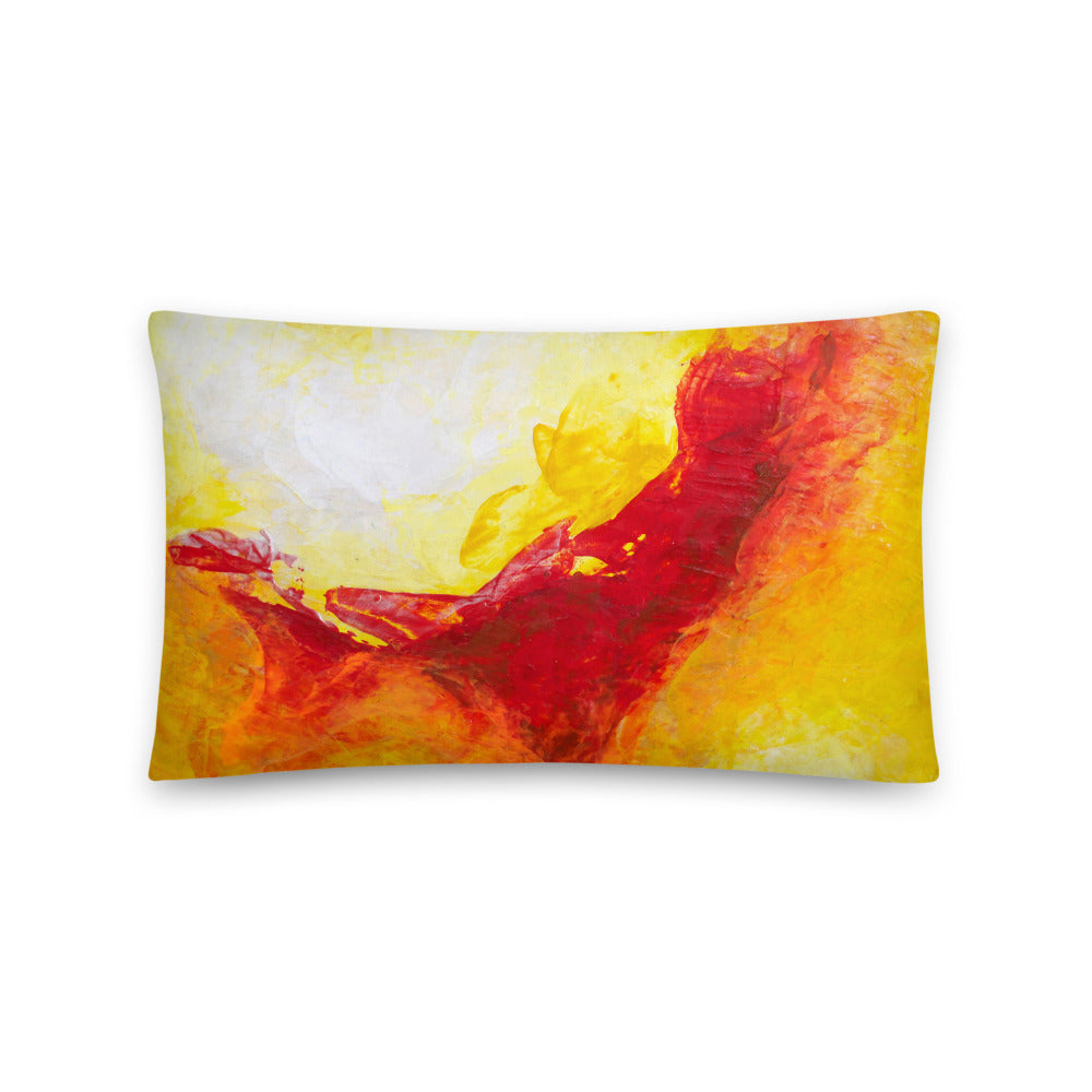 Bold Accent THROW PILLOW - Yellow Red Abstract