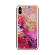Artsy Heart IPHONE CASE for iPhones printed with Pink Orange Abstract Art