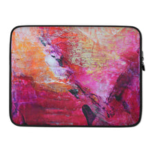 Pink Orange Abstract LAPTOP SLEEVE Cover Heart Art