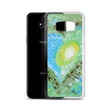Samsung GALAXY PHONE CASE with Abstract Heart Art Green