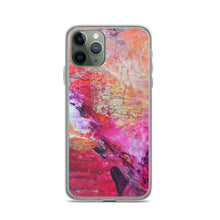Artsy Heart IPHONE CASE for iPhones printed with Pink Orange Abstract Art