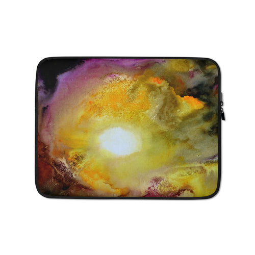 Colorful Sun LAPTOP SLEEVE Pouch Watercolor Art Design