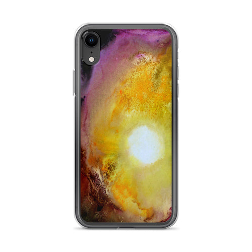 Colorful PHONE CASE for iPhones Artsy Sun Abstract Watercolor Design