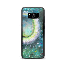 PHONE CASE Cover with Moon for Galaxy - Green Abstract Artsy