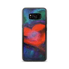 Red Heart Samsung Galaxy PHONE CASE Art Blue Red