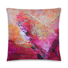 Love Heart THROW PILLOW Abstract Pink Orange