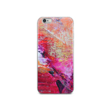 Artsy Heart IPHONE CASE for iPhones printed with Pink Orange Abstract Art