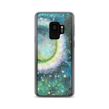 PHONE CASE Cover with Moon for Galaxy - Green Abstract Artsy