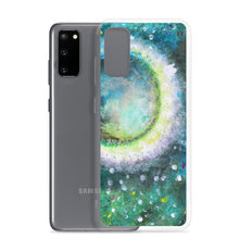 PHONE CASE Cover with Moon for Galaxy - Green Abstract Artsy