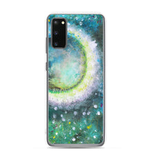 PHONE CASE Cover with Moon for Galaxy - Green Abstract Artsy
