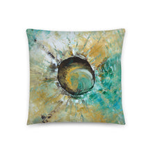 Unique Artsy THROW PILLOW Earthy Neutral Turquoise