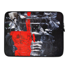 Red Black and White LAPTOP SLEEVE Pouch Cover Abstract Artsy Style
