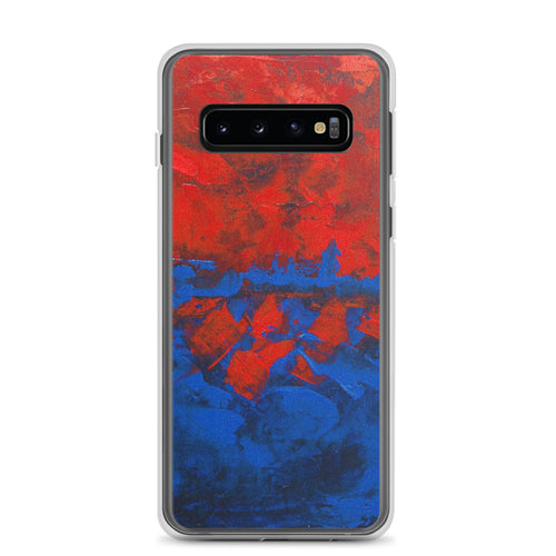Blue Red PHONE CASE Cover for Samsung Galaxy Phones Abstract Design