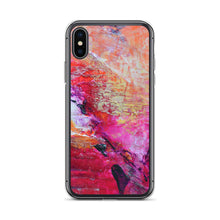 Artsy Heart IPHONE CASE for iPhones printed with Pink Orange Abstract Art