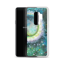 PHONE CASE Cover with Moon for Galaxy - Green Abstract Artsy