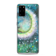 PHONE CASE Cover with Moon for Galaxy - Green Abstract Artsy