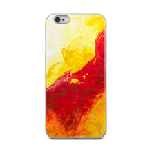 IPHONE CASE Yellow Red Abstract Art for Apple Phones
