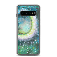 PHONE CASE Cover with Moon for Galaxy - Green Abstract Artsy