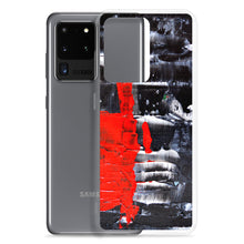 Cool PHONE CASE for Galaxy Phones in Red Black Abstract Style