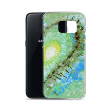 Samsung GALAXY PHONE CASE with Abstract Heart Art Green