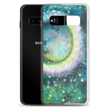 PHONE CASE Cover with Moon for Galaxy - Green Abstract Artsy