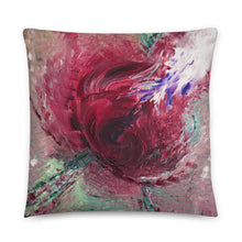 THROW PILLOW multicolors abstract rose art design