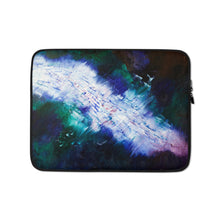 Cool Blue Green LAPTOP SLEEVE Cover Powerful Abstract Art