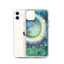 Beautiful Moon IPHONE CASE Green Art Painting
