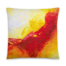 Bold Accent THROW PILLOW - Yellow Red Abstract