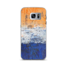 Edgy PHONE CASE for Samsung Phones - Abstract Orange Blue White
