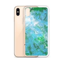 Abstract IPHONE CASE printed with Light Blue & Green Unique Art