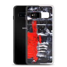Cool PHONE CASE for Galaxy Phones in Red Black Abstract Style