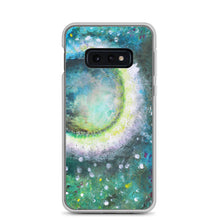 PHONE CASE Cover with Moon for Galaxy - Green Abstract Artsy