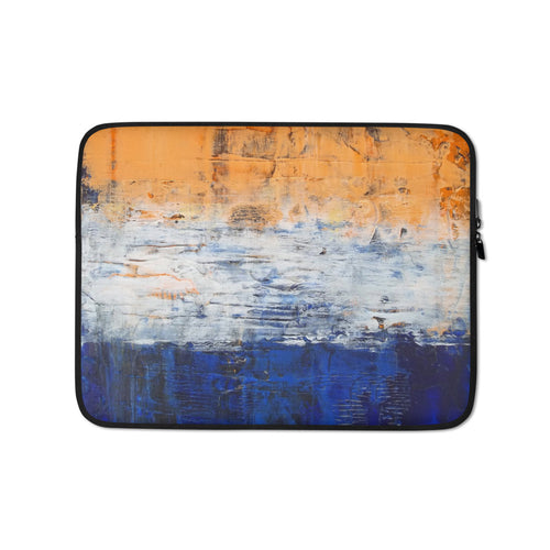 Urban LAPTOP SLEEVE Grungy Style Orange Blue
