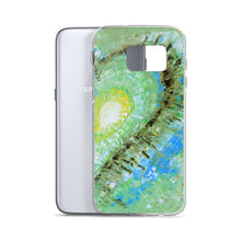 Samsung GALAXY PHONE CASE with Abstract Heart Art Green