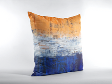 Grunge Style Orange Blue Accent THROW PILLOW