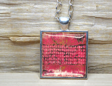 RASBERRY RED Pendant, Bold Necklace, Wearable Art handmade