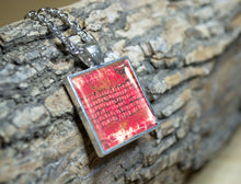 RASBERRY RED Pendant, Bold Necklace, Wearable Art handmade