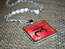 ROOT CHAKRA Pendant, Red Yoga Jewelry, handmade, silver-plated